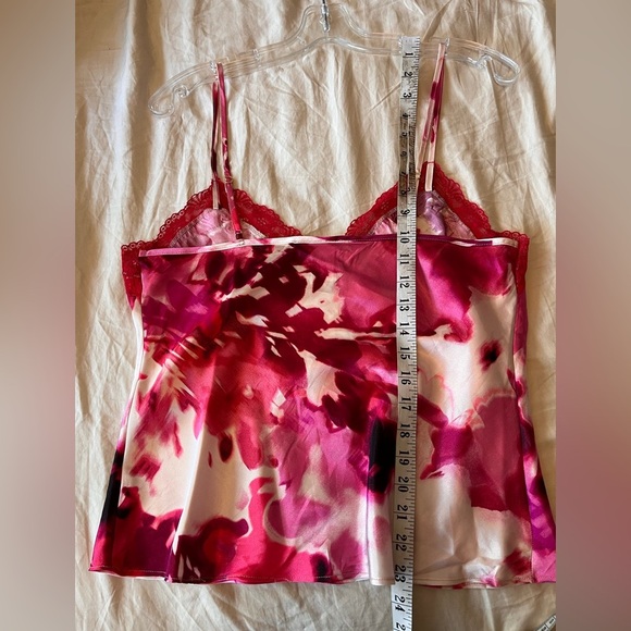 NWT Linea Donatella Watercolor Floral Lace-Trim Cami M - Picture 10 of 10